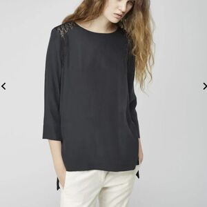 Rag&Bone Lace Jade Blouse Size S Black